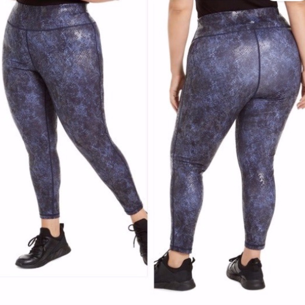 NWT IDEOLOGY Ladies Indigo Sea Python Leggings